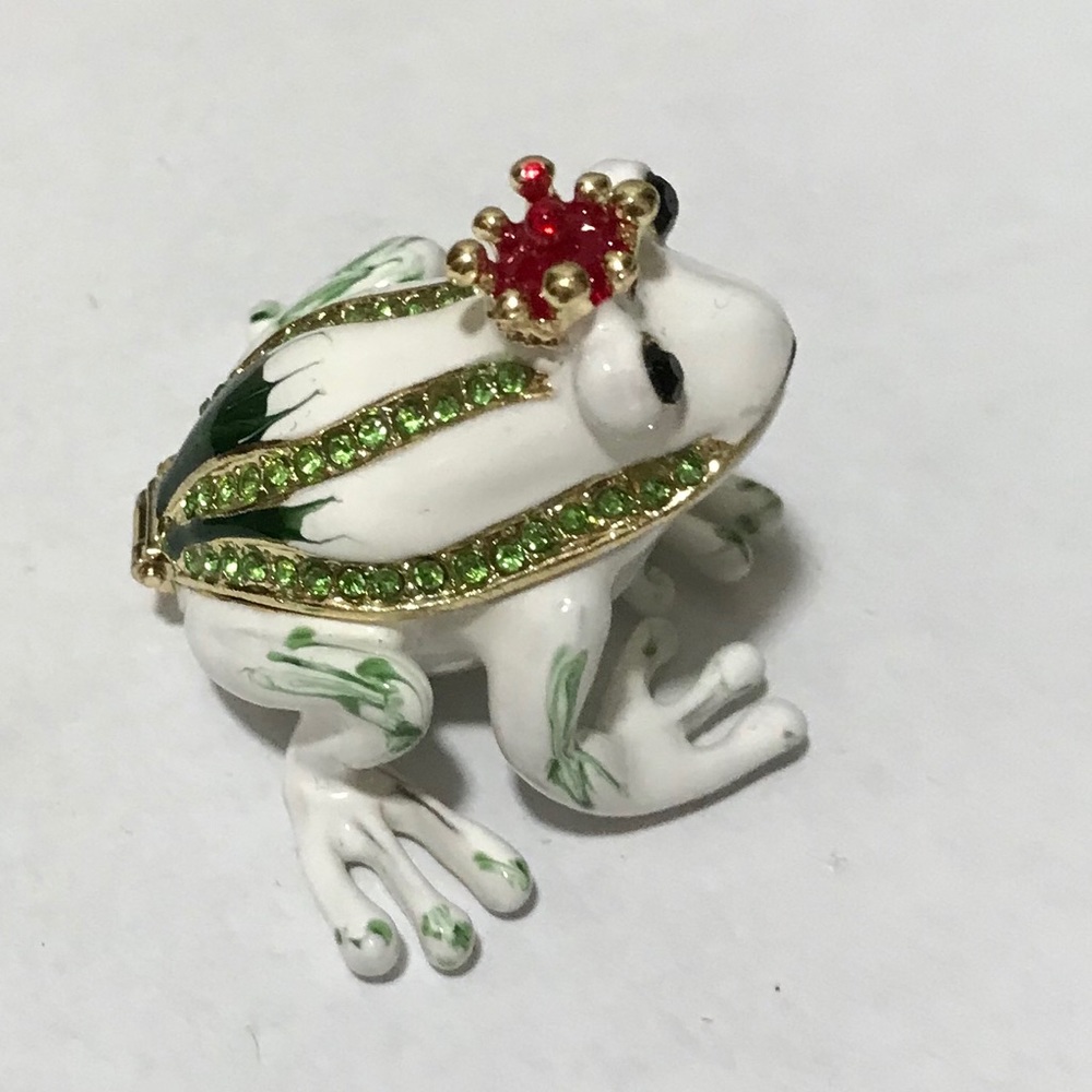Crowned Frog Metal Jewelry Box